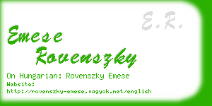 emese rovenszky business card